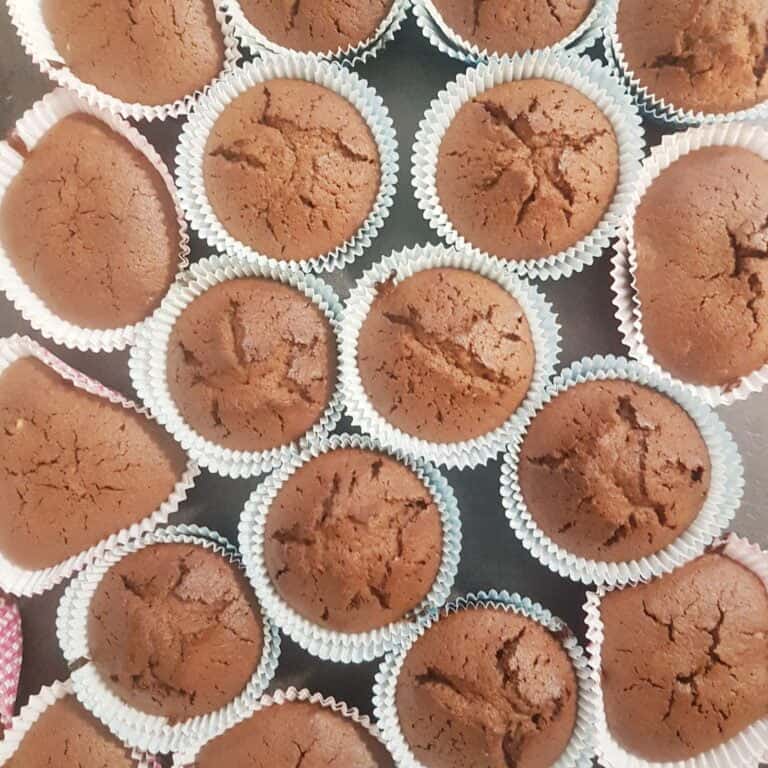 mnóstwo czekoladowych muffinek