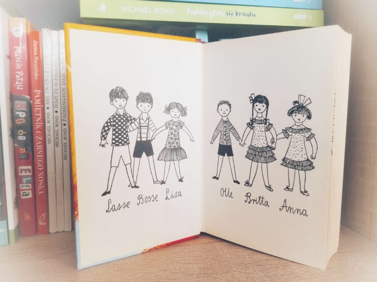 ilustracje bohaterów z książki Dzieci z Bullerbyn